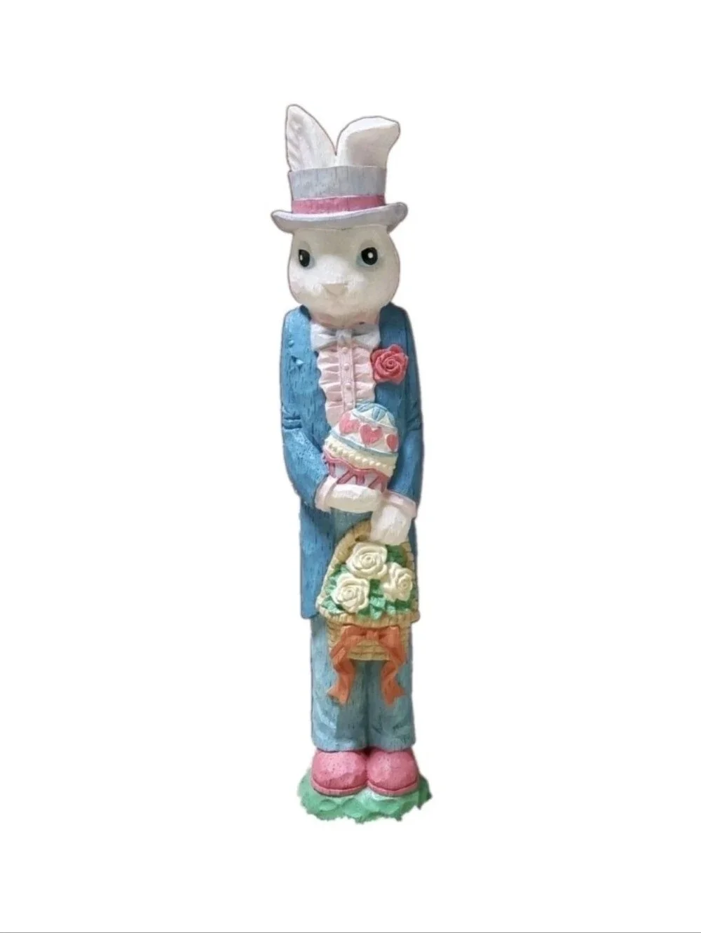 vintage Easter Bunny pencil-style figurines, Alice and Chris Carrots. With Box